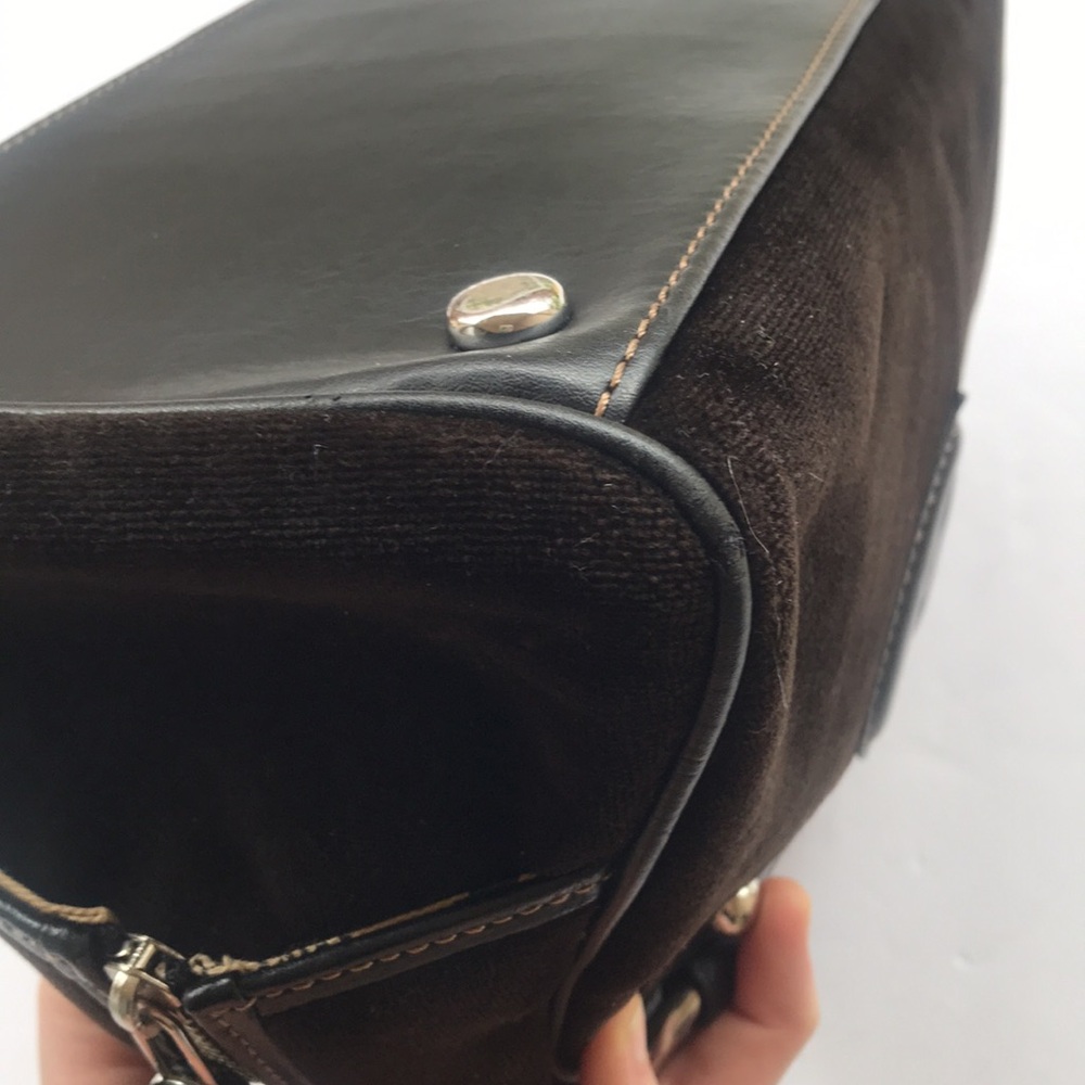 Rare Vintage Juicy Couture OG Bowler Bag Purse Velour Brown Charm Love P&G Y2k - Picture 11 of 17
